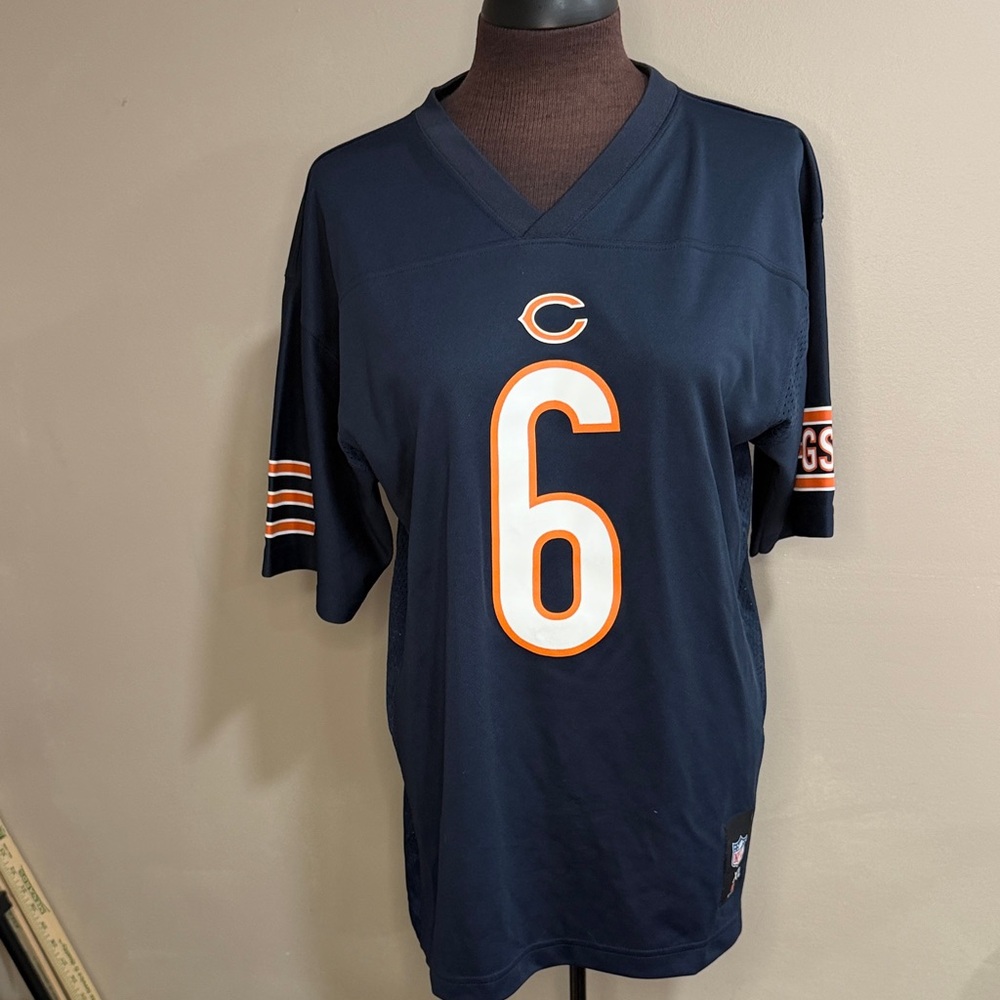 NFL Chicago Bears football jersey Navy and Orange youth